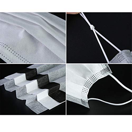 MaNMaNing Protección 3 Capas Transpirables con Elástico para Los Oídos Pack 50 unidades 20200723-MANING-NM50 (50, Blanco, adulto)