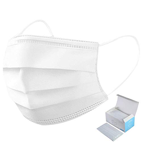 MaNMaNing Protección 3 Capas Transpirables con Elástico para Los Oídos Pack 50 unidades 20200723-MANING-NM50 (50, Blanco, adulto)