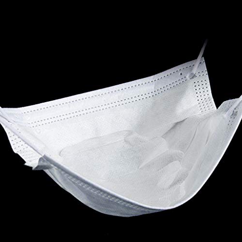 MaNMaNing Protección 3 Capas Transpirables con Elástico para Los Oídos Pack 50 unidades 20200723-MANING-NM50 (50, Blanco, adulto)