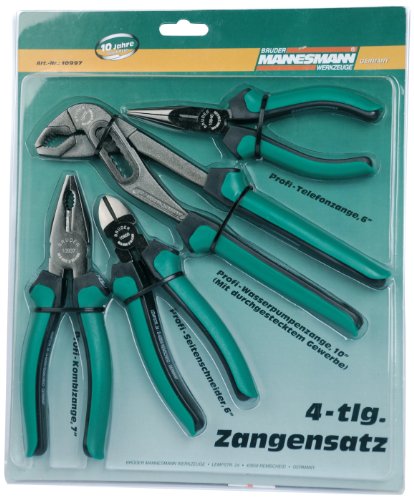 Mannesmann - M10997 - Juego de alicates de 4 piezas.