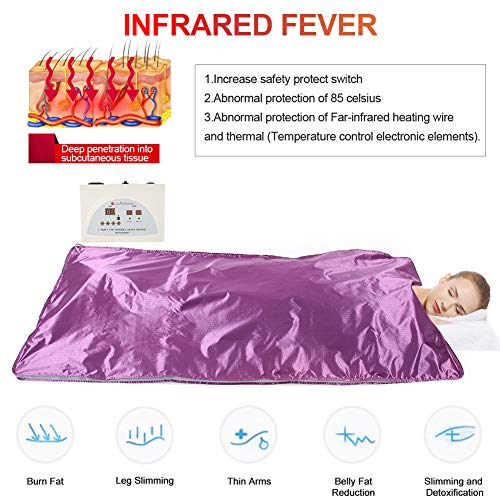 Manta de sauna de calefacción por infrarrojos manta de vapor,manta de sauna de vapor de casa,manta de drenaje de calefacción salón de belleza,promoción de la circulación sanguínea,modelando la figura