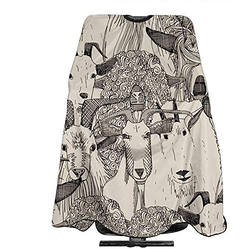 Mantello per taglio di capelli Just Goats Copricapo per parrucchiere personalizzato per parrucchiere personalizzato per taglio di capelli Grembiule avvolgente per parrucchiere a casa,140X168Cm