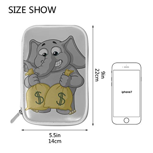 Maquillaje Estuche cosmético Heavy Big Giant Elephant Kid Maquillaje Bolsa Beauty Box Bag Multifuncional Girl Makeup Pouch para hombres mujeres