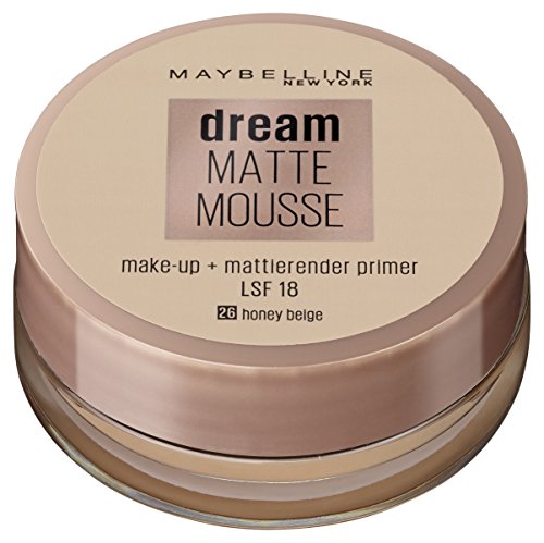 Maquillaje Maybelline sueño Mate Mousse Nueva York, 26, Honey Beige