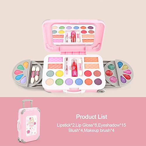 Maquillaje Niñas Set Maletin Juguete Niña, Set de Maquillaje cosmético y Real Lavable
