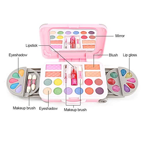 Maquillaje Niñas Set Maletin Juguete Niña, Set de Maquillaje cosmético y Real Lavable