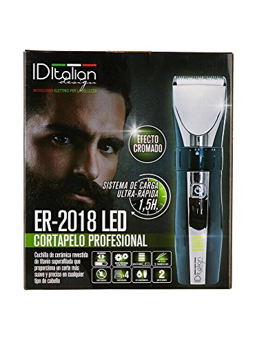 Máquina cortapelo profesional ER-2018 Efecto Cromado con cargador