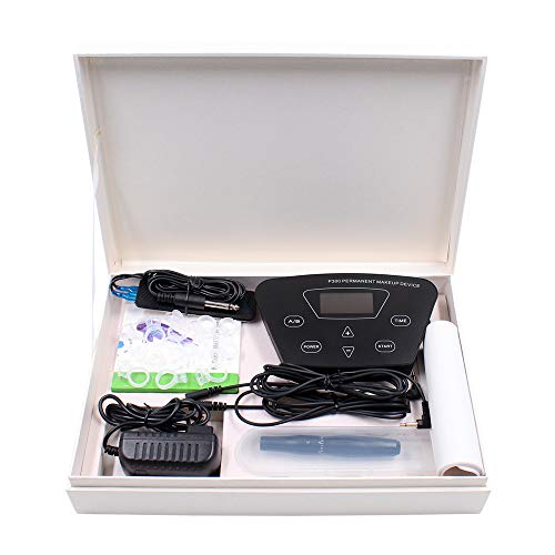 Máquinas de Tatuaje BIOMASER® Incluye una Fuente de Alimentación Digital Inteligente y una Pluma de Tatuaje de Maquillaje Permanente con 10 piezas Agujas Practicar la Pieldel Pedal