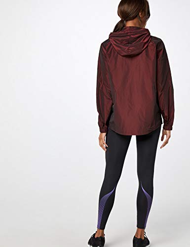 Marca Amazon - AURIQUE Pac a Mac Chaqueta Mujer, Rojo (Port Royale Port Royale), 42, Label:L