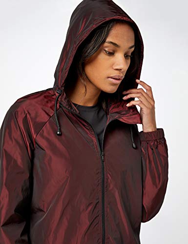 Marca Amazon - AURIQUE Pac a Mac Chaqueta Mujer, Rojo (Port Royale Port Royale), 42, Label:L