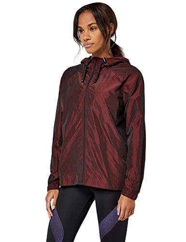 Marca Amazon - AURIQUE Pac a Mac Chaqueta Mujer, Rojo (Port Royale Port Royale), 42, Label:L