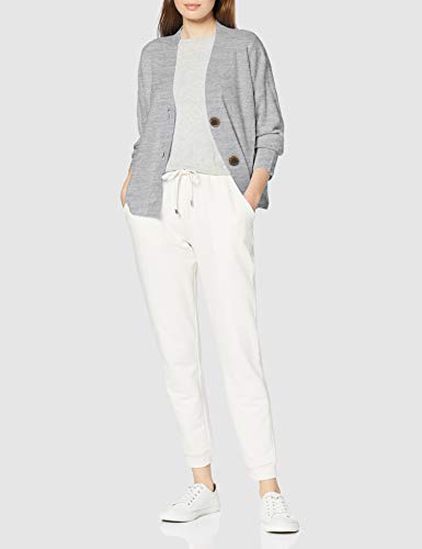 Marca Amazon - find. Stitch Cardigan - chaqueta punto Mujer, Gris (Soft Grey), 42, Label: L