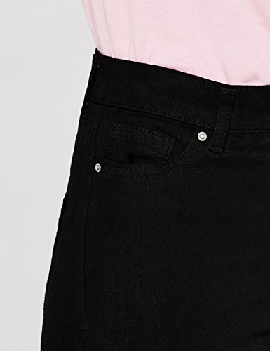 Marca Amazon - find.. Vaqueros Rectos de Tiro Medio Mujer, Negro (Clean Black), 27W / 32L, Label: 27W / 32L