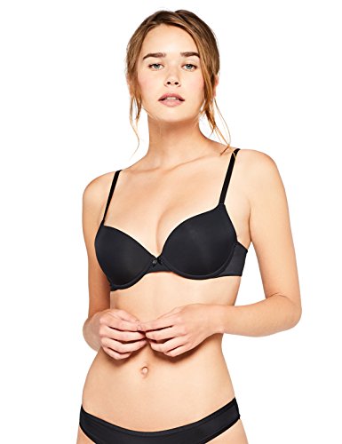 Marca Amazon - IRIS & LILLY BLIC004 sujetadores push up, Negro (Black), 90D (Talla del fabricante: 34D)
