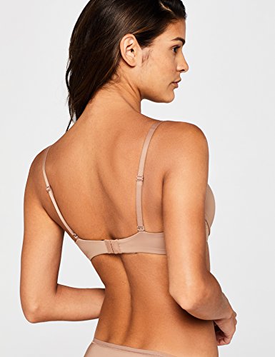 Marca Amazon - IRIS & LILLY Sujetador Push Up Mujer, Marrón (Brownie), 95A, Label: 36A