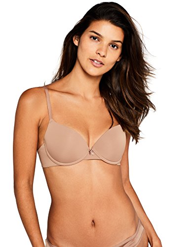 Marca Amazon - IRIS & LILLY Sujetador Push Up Mujer, Marrón (Brownie), 95A, Label: 36A