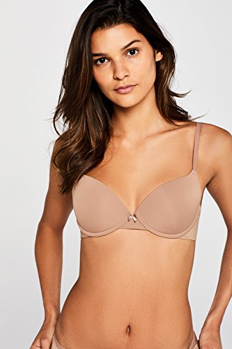 Marca Amazon - IRIS & LILLY Sujetador Push Up Mujer, Marrón (Brownie), 95A, Label: 36A