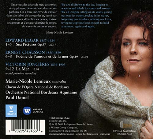 Marie-Nicole Lemieux - Mer(S) - Elgar, Chausson, Joncières - Orchestre National Bordeaux Aquitaine - Paul Daniel  (CD)
