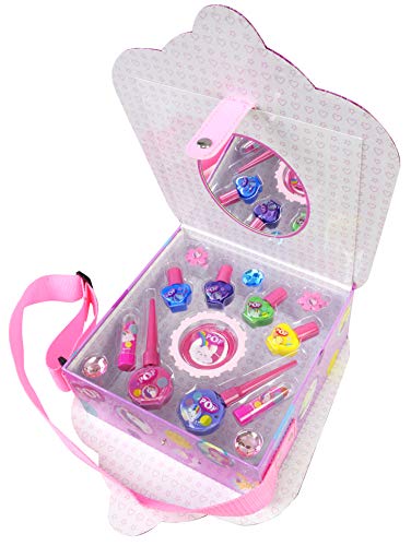 Markwins Pop Girl Beauty Case - Joyero Con Kit De Maquillaje Y Accessorios - Set De Maquillaje Para Niñas - Juguetes Niñas - Selección De Productos Seguros En Un Joyero Con 3 Pisos 560 g