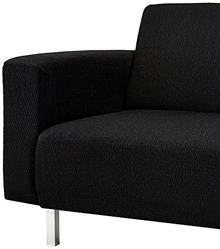 Martina Home Tunez - Funda elástica para sofá, 3 Plazas, Negro, 180-240 cm