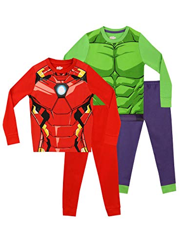 Marvel Pijamas para Niños 2 Paquetes Avengers Multicolor 4-5 Años