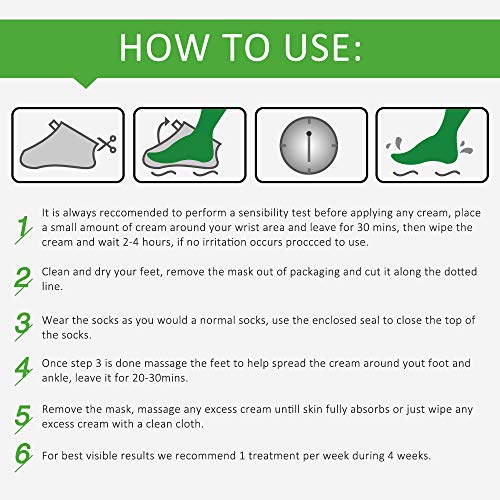 Mascarilla hidratante para pies, calcetines hidratantes para talones secos, envejecidos, agrietados, aceite de semilla HEMP Mascarilla de crema reparadora de pieles (paquete de 3)