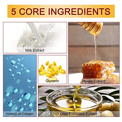 Mascarilla para manos, 5 pares Guantes hidratantes de miel y leche Nutritiva Suavizar Cuidado de manos para grietas secas Máscara de manos Exfoliante Blanquear para mujeres y hombres