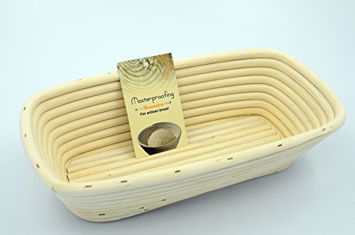 Masterproofing - Cesto Rectangular para fermentar masas (hasta 1 kg, 30 x 14,5 x 8 cm)
