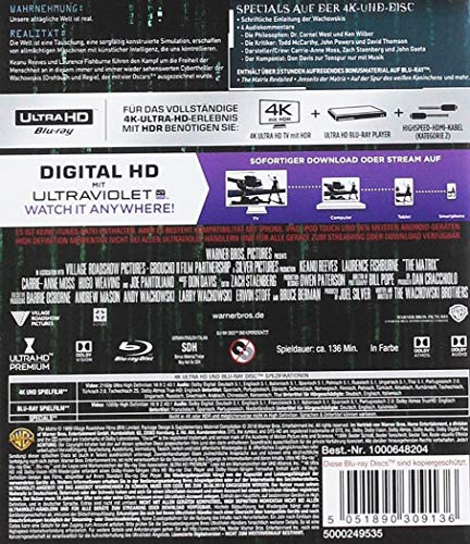 Matrix (4K Ultra HD) (+ 2D-Blu-ray remastered) (+ Bonus-Blu-ray) [Alemania] [Blu-ray]