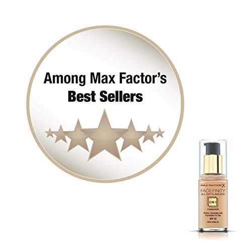 Max Factor FaceFinity 3 en 1 All Day Flawless Base de Maquillaje Tono 065 Rose Beige - 30 ml