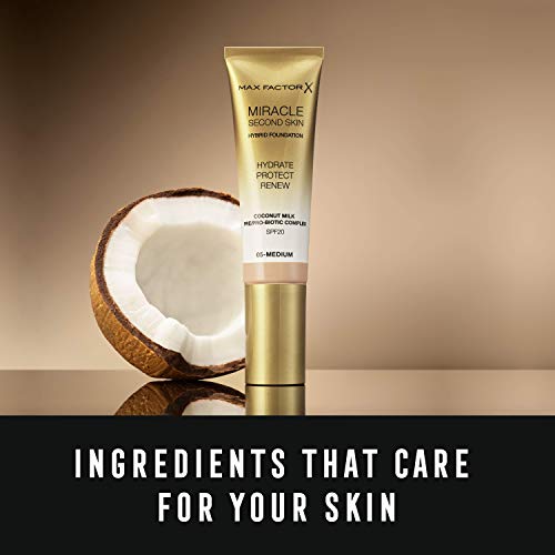 Max Factor Miracle Touch Second Skin - Base de maquillaje hidratante