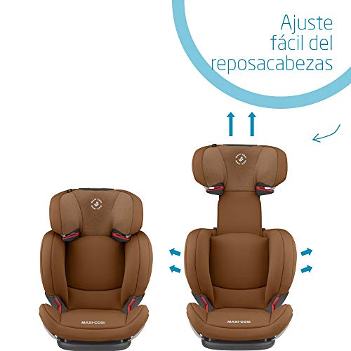 Maxi-Cosi RodiFix AirProtect Silla coche grupo 2/3 isofix, 15 - 36 kg, silla auto reclinable, crece con el niño 3.5 - 12 años, color authentic cognac