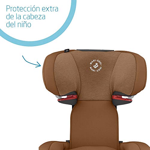 Maxi-Cosi RodiFix AirProtect Silla coche grupo 2/3 isofix, 15 - 36 kg, silla auto reclinable, crece con el niño 3.5 - 12 años, color authentic cognac