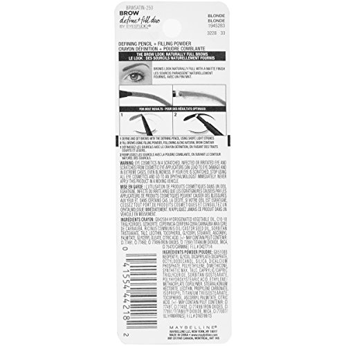 Maybelline Brow Define And Fill Duo By Eyestudio 250 Blonde