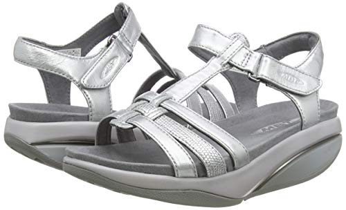 MBT Rani W, Sandalias con Punta Abierta para Mujer, Plateado (Silver Metallic 1299i), 37 EU