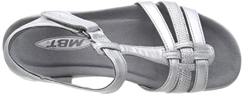 MBT Rani W, Sandalias con Punta Abierta para Mujer, Plateado (Silver Metallic 1299i), 37 EU