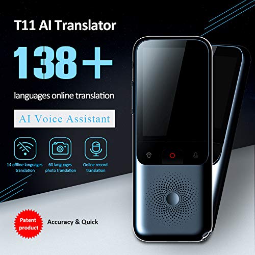 MCalle T11 traductor de voz con cámara (OCR), traducción de 138 idiomas en modo online (WLAN o Hotspot) y 14 en modo offline, Android 7