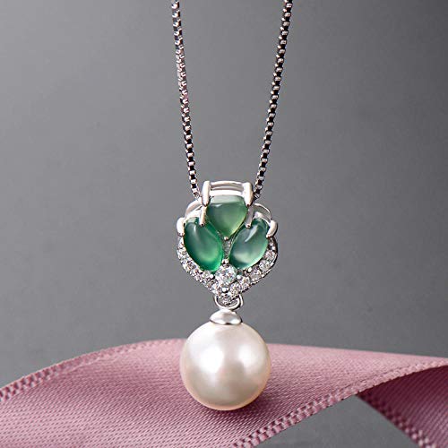 Mcuties Necklet Pendant Collares Colgantes Colgante Cadena De Suéter Cadena Claviculars925 Plata Esterlina Collar Colgante Simple Salvaje Elegante Pequeña Fragancia