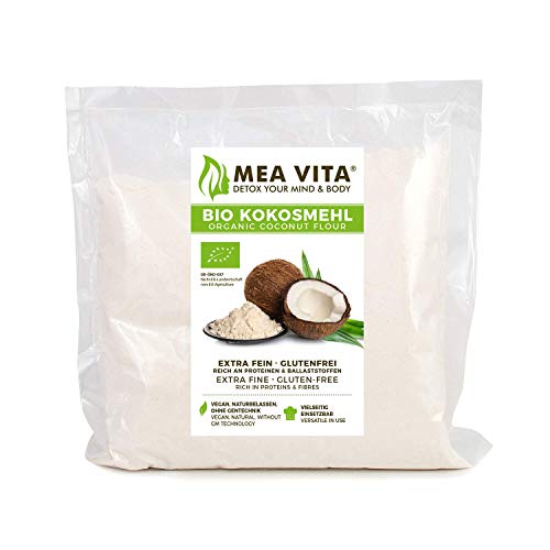 Meavita Meavita Harina de Coco Orgánica, 1 Paquete (1 x 1000 g)