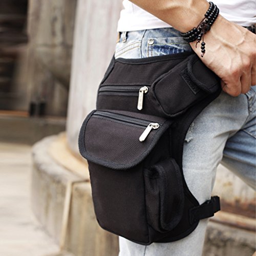 MeCooler Hombre Bolsos de Pierna Bolso de Cintura de Lona Bolsas de Viaje bolsos de tela Sport Outdoor Bag Trekking Casual Bolsa Excursión que Acampa Paquete