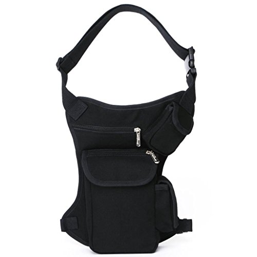 MeCooler Hombre Bolsos de Pierna Bolso de Cintura de Lona Bolsas de Viaje bolsos de tela Sport Outdoor Bag Trekking Casual Bolsa Excursión que Acampa Paquete