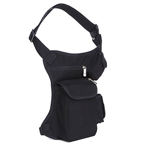 MeCooler Hombre Bolsos de Pierna Bolso de Cintura de Lona Bolsas de Viaje bolsos de tela Sport Outdoor Bag Trekking Casual Bolsa Excursión que Acampa Paquete