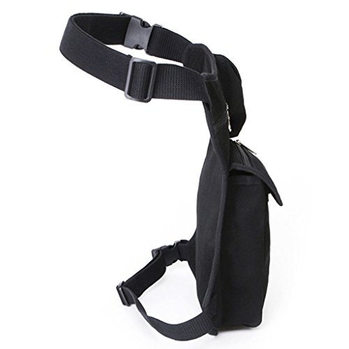 MeCooler Hombre Bolsos de Pierna Bolso de Cintura de Lona Bolsas de Viaje bolsos de tela Sport Outdoor Bag Trekking Casual Bolsa Excursión que Acampa Paquete