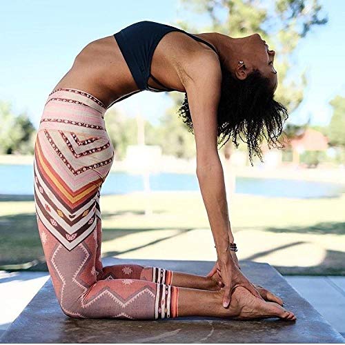 Medias para mujer Medias de mujer Nuevos pantalones de yoga impresos pantalones deportivos de fitness pantalones ajustados de yoga floral pantalones de amoníaco flores femeninas pintadas a mano XL