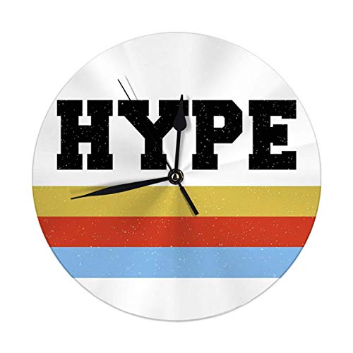 Meili Shop Reloj de Pared Decorativo Big Slogan Hype Fashion Round Clock
