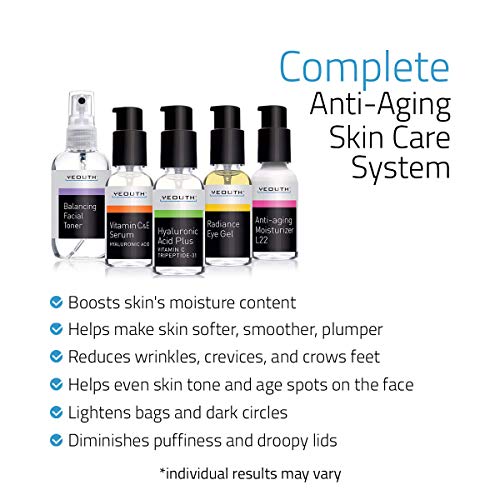 Mejor sistema antiedad para el cuidado de la piel YEOUTH, Paquete de 5.