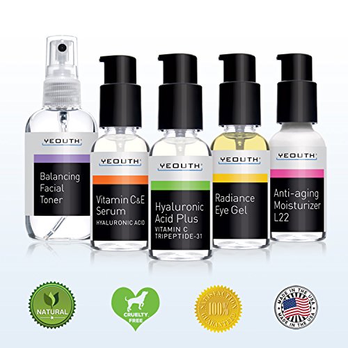 Mejor sistema antiedad para el cuidado de la piel YEOUTH, Paquete de 5.