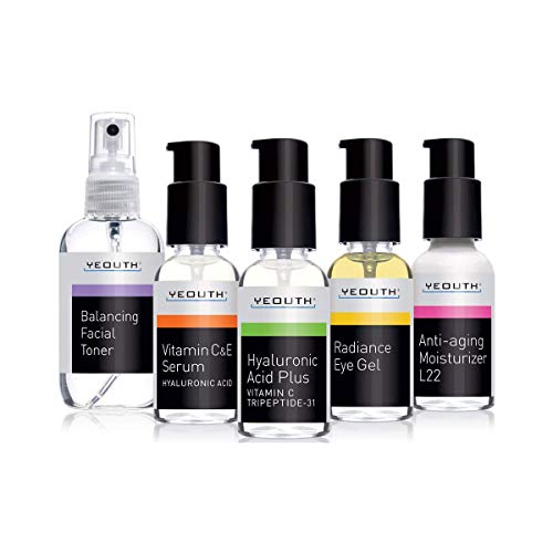 Mejor sistema antiedad para el cuidado de la piel YEOUTH, Paquete de 5.