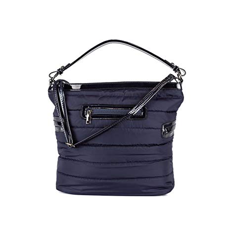 Mer's Style - Bolso de Mujer con Bandolera de Lona, Azul