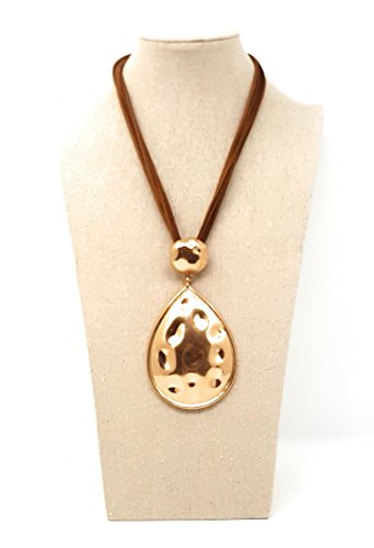 Mer’s Style - Colgante Mujer Dorado Collar Lágrima de Fiesta